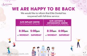 Elite Dental's reopening announcement