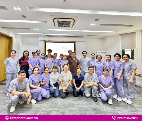 The staff and assistants at Elite participated in a training session to enhance their professional skills.