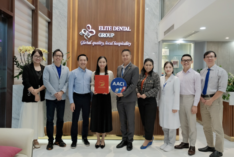 AACI and Elite Dental representatives mark the survey’s conclusion a shared commitment to continuous improvement