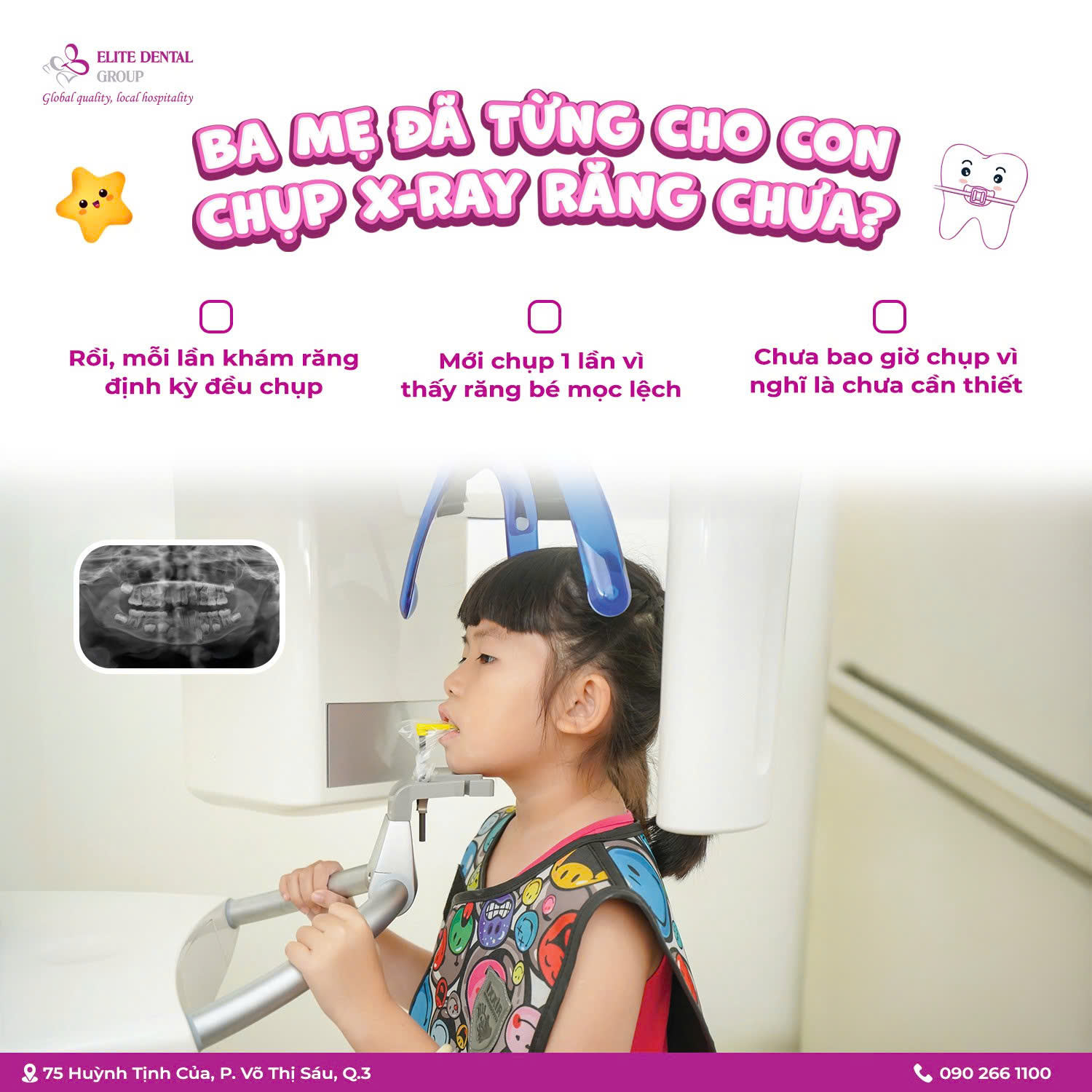Chụp X-ray xương hàm giúp kiểm tra sức khỏe răng miệng và phát hiện sớm các vấn đề của trẻ