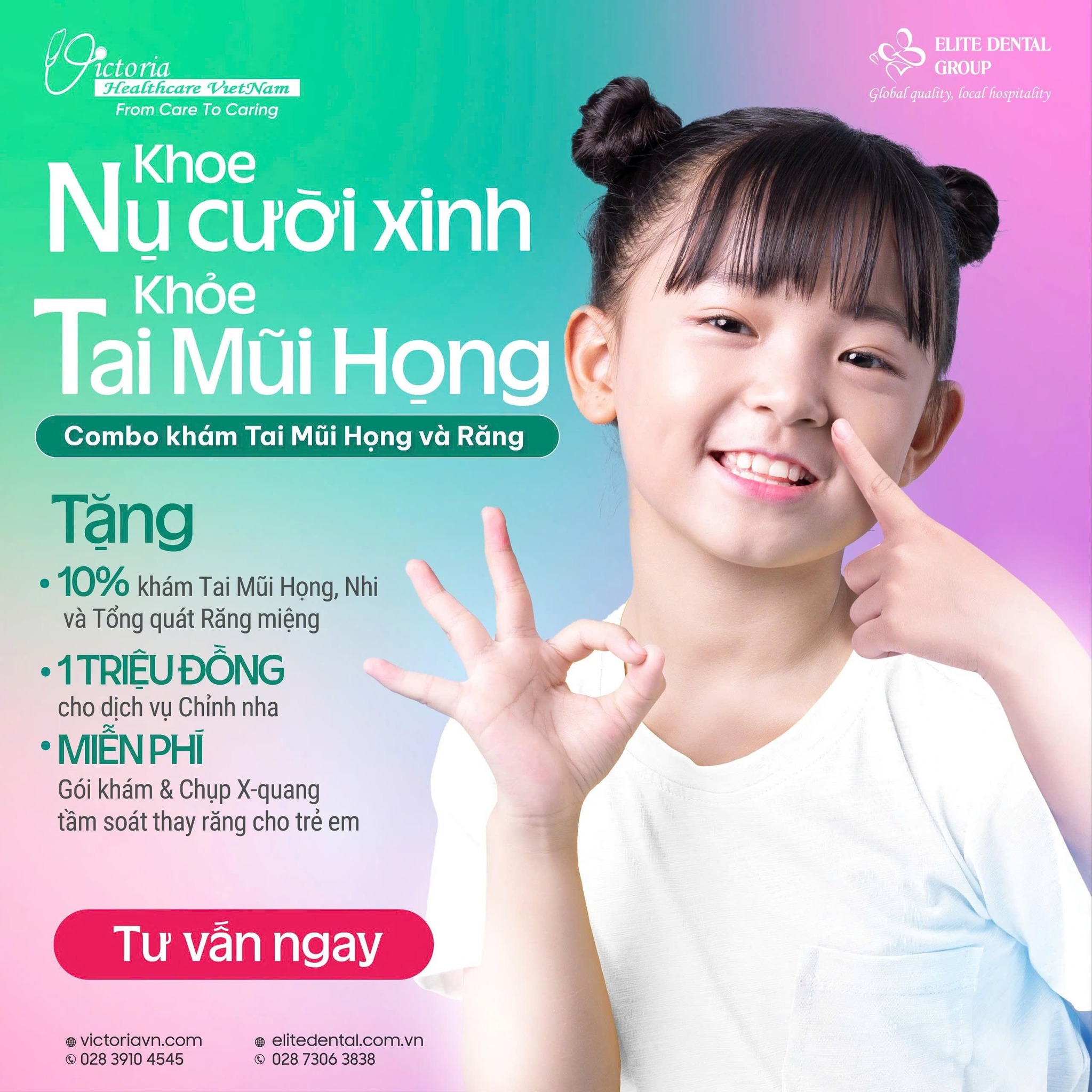 Khoe nụ cười xinh, khỏe tai mũi họng