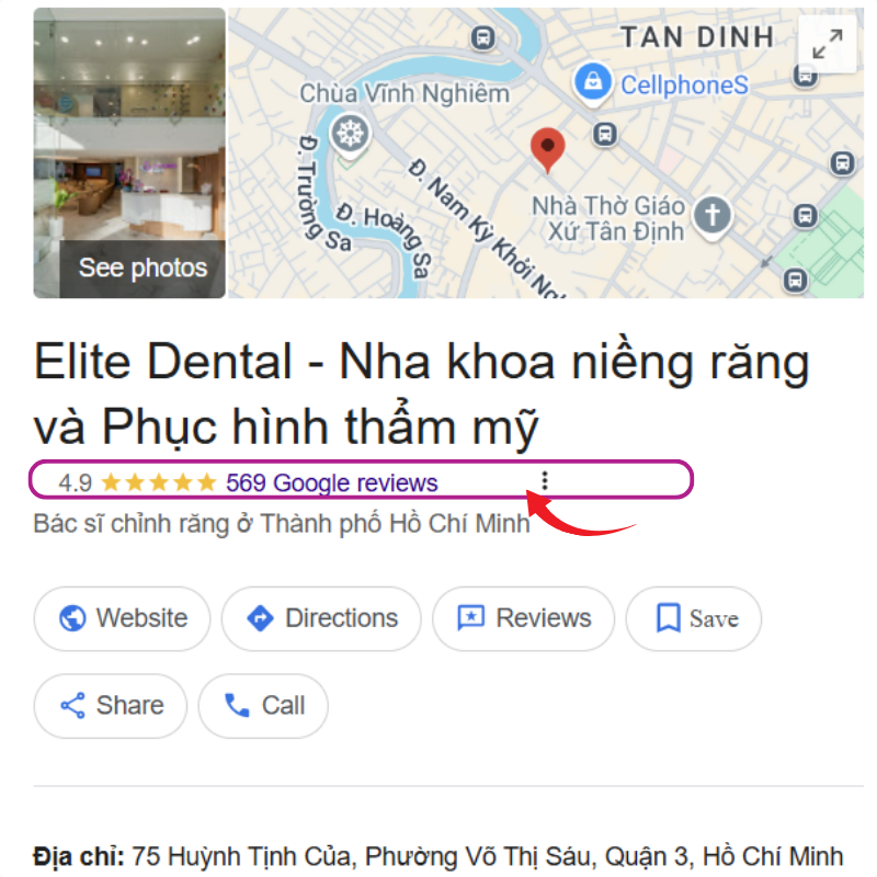 Địa chỉ nha khoa cần được khách hành đánh giá cao, review tốt từ những khách hàng từng sử dụng dịch vụ
