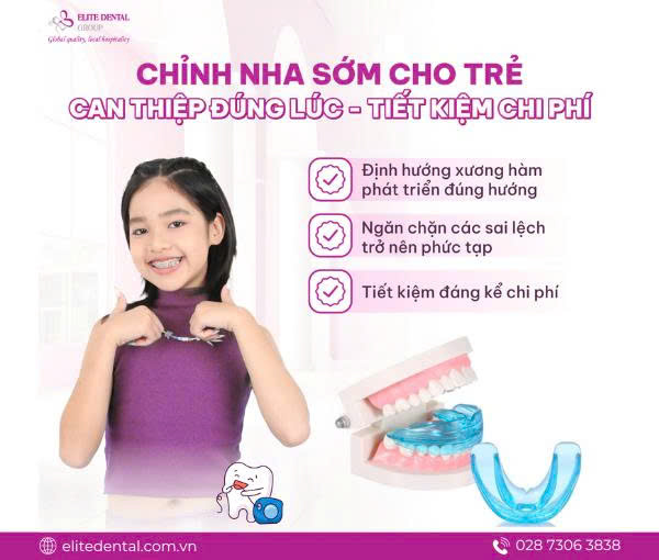 Chỉnh nha sớm cho trẻ giúp tối ưu chi phí