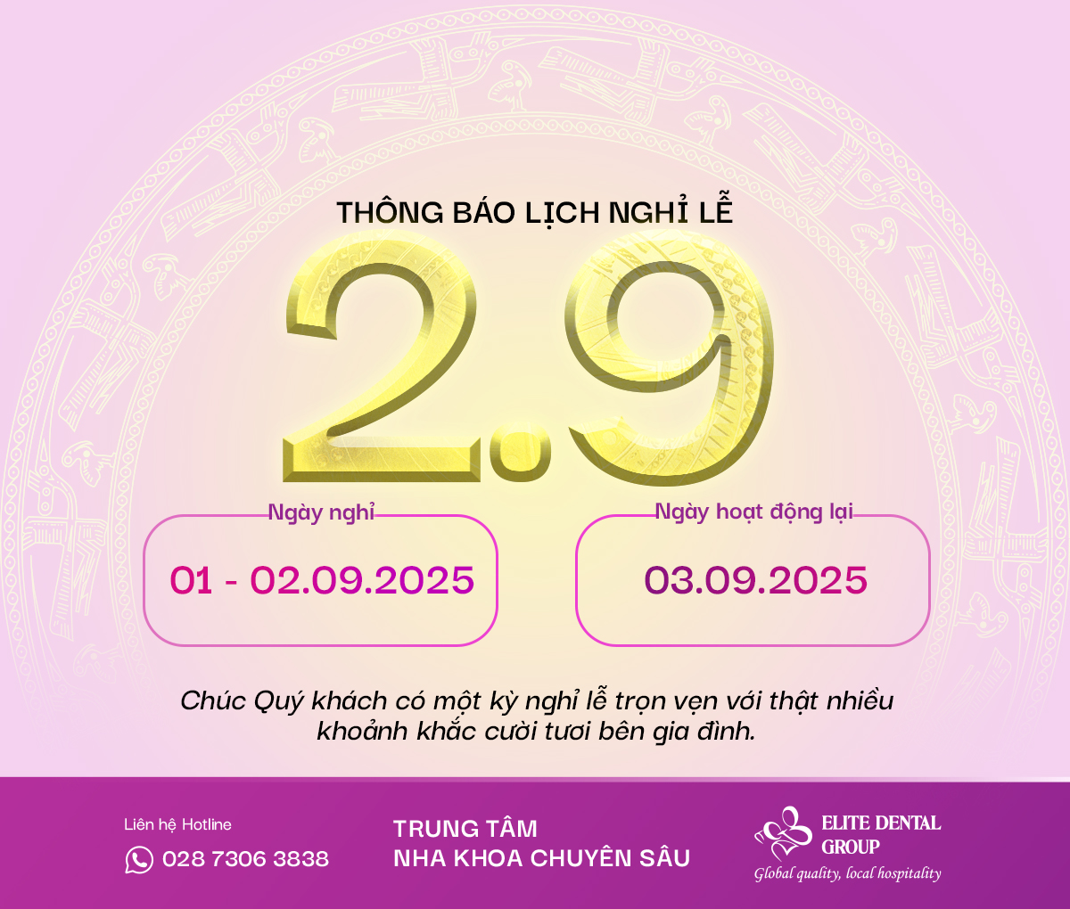 Lịch nghỉ lễ 02/09/2025