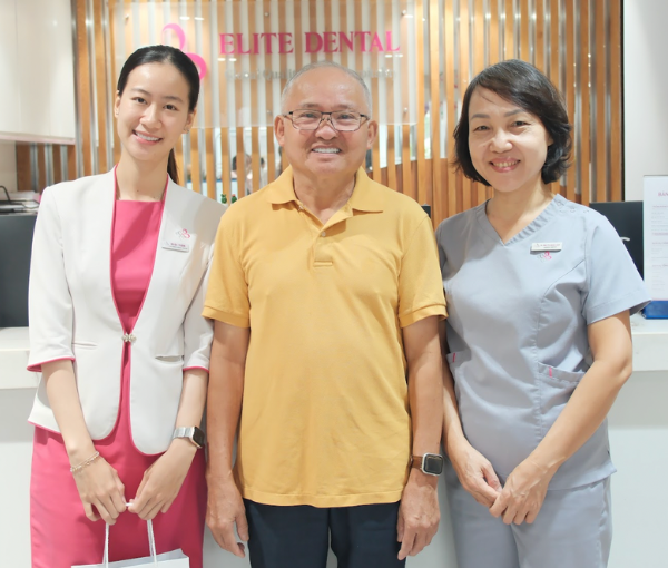 Chú Thiện Thọ trồng răng Implant toàn hàm tại Elite Dental