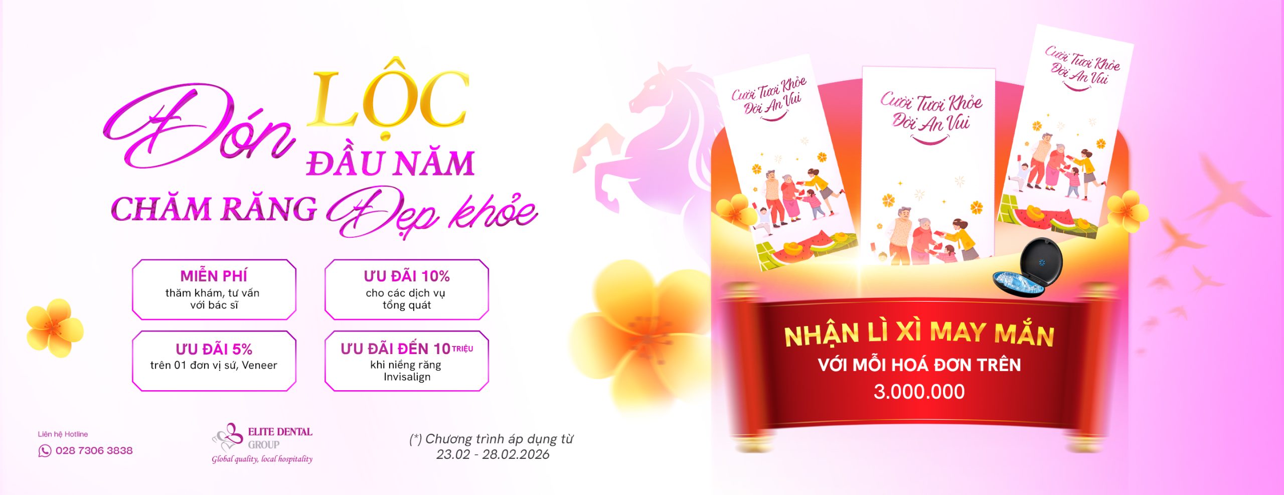 Chương trình Đón Lộc Đầu Năm - Chăm Răng Đẹp Khoẻ tại Elite Dental
