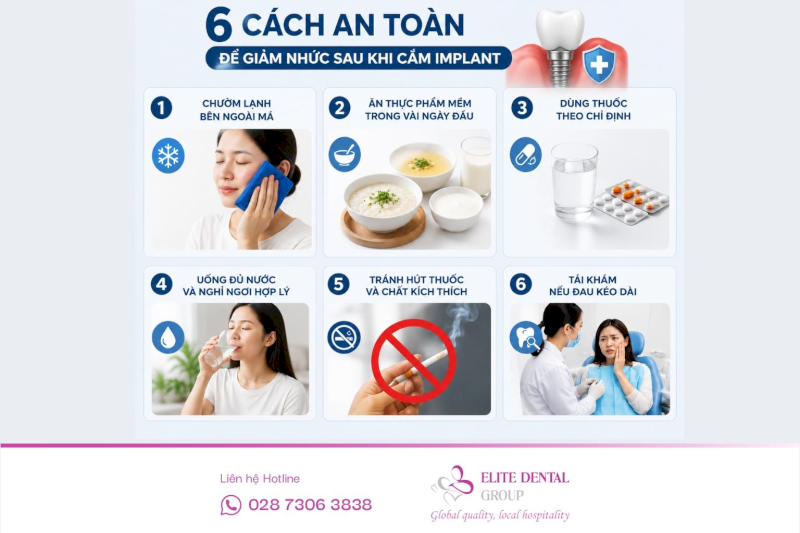 6 cách an toàn để giảm nhức sau khi cắm Implant
