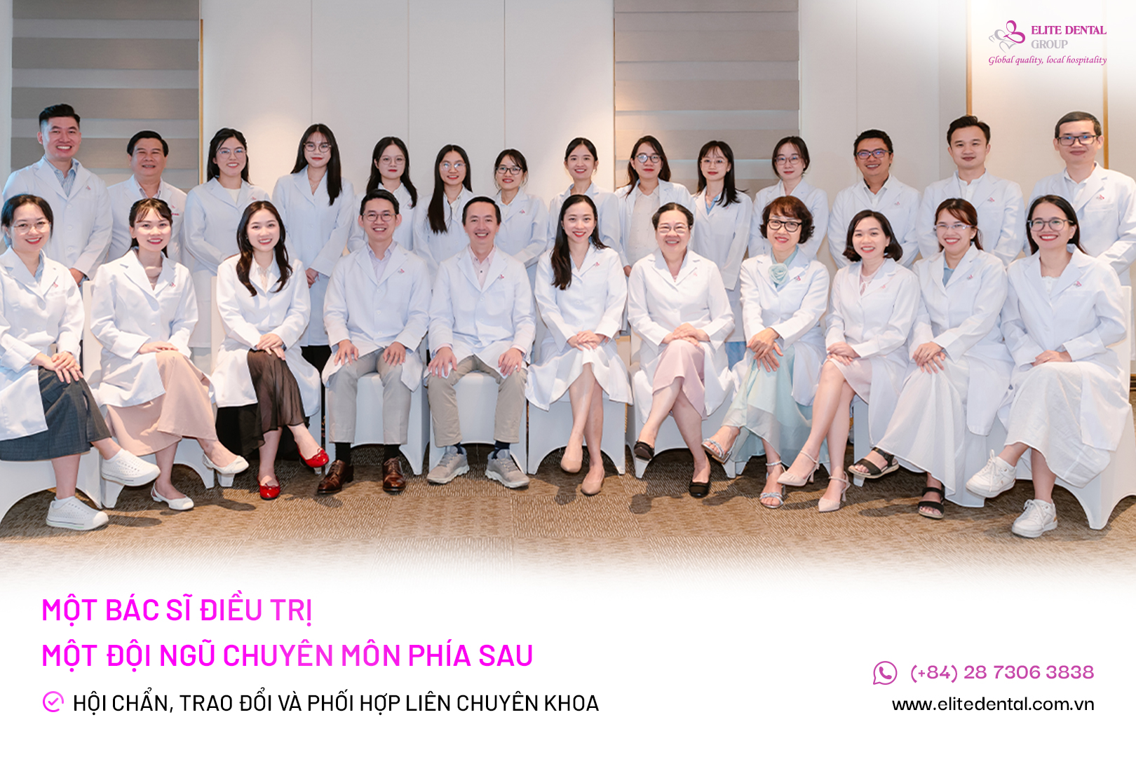 đội ngũ bác sĩ chuyên gia của elite dental sẵn sàng phối hợp liên chuyên khoa khi cần thiết